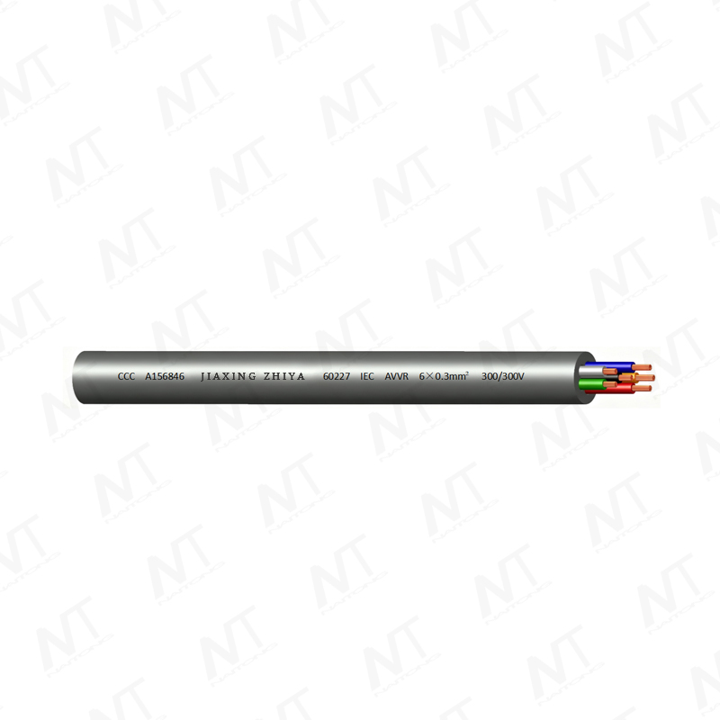 AVVR 300/300V قلب نحاسي خفيف الوزن معزول PVC متعدد النواة سلك مغلف مرن