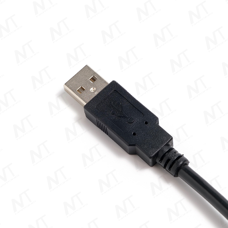 كابل بيانات EMI مزدوج الحلقة من الفريت USB ذكر إلى ذكر
