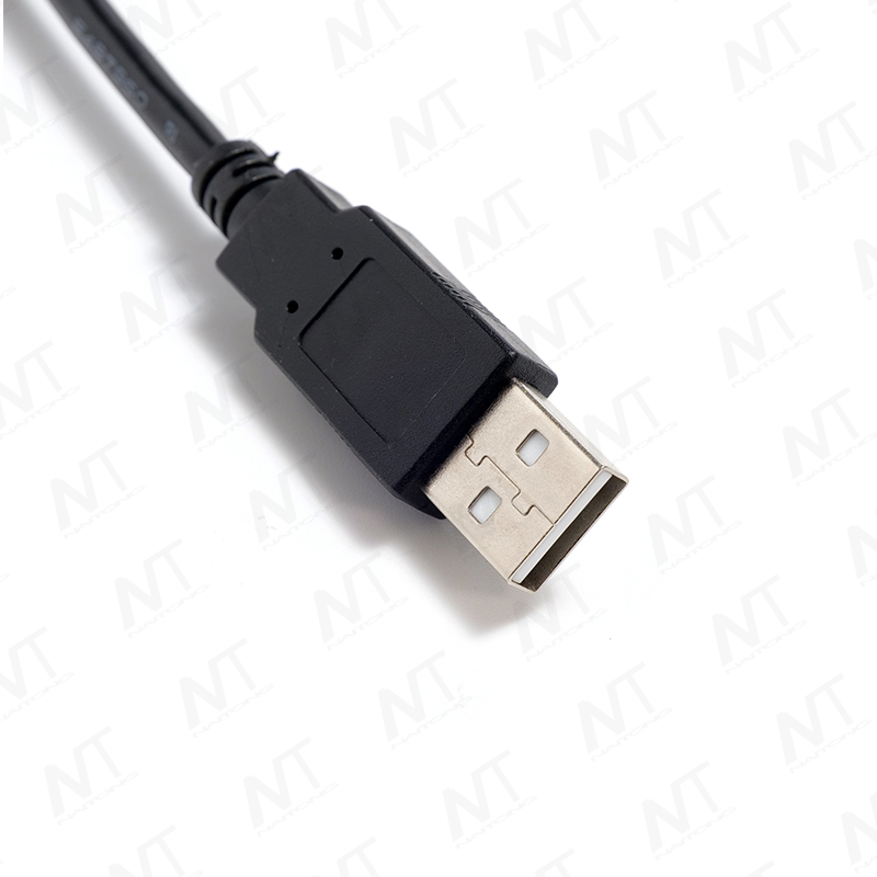 كابل بيانات EMI مزدوج الحلقة من الفريت USB ذكر إلى ذكر