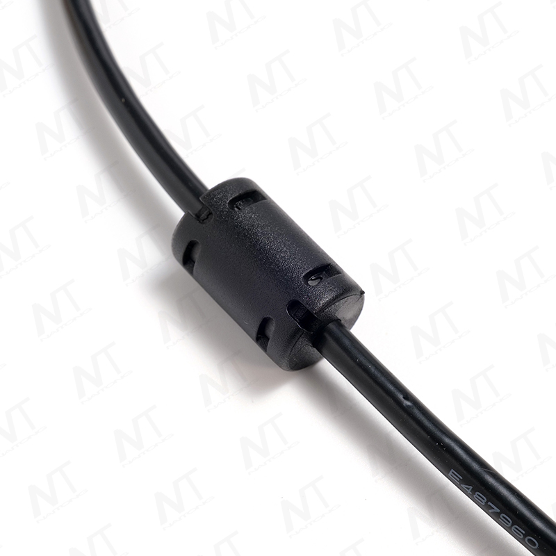 كابل بيانات EMI مزدوج الحلقة من الفريت USB ذكر إلى ذكر