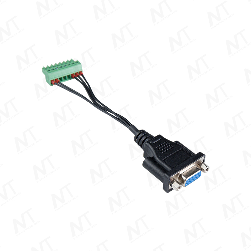 منفذ إيثرنت تسلسلي DB9 إلى RJ45 / كابل أنثى 5525 تيار مستمر / مجموعة أسلاك ذكر DIN كبيرة