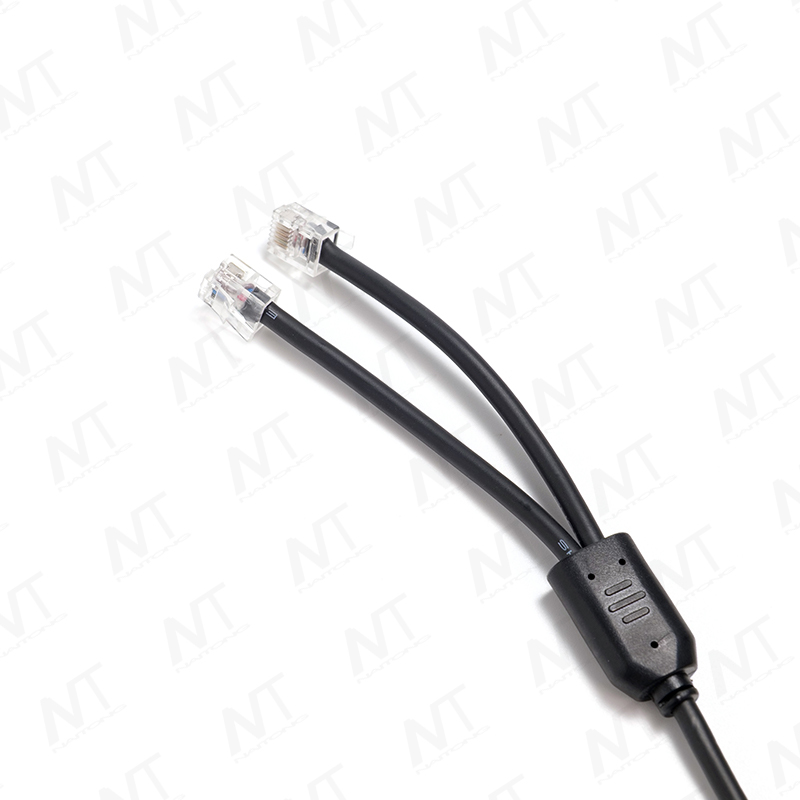 MOLEX5557 سلك توزيع إشارة المنزل الذكي من ذكر إلى مزدوج RJ11 1 إلى 2 مكون من 6 دبابيس