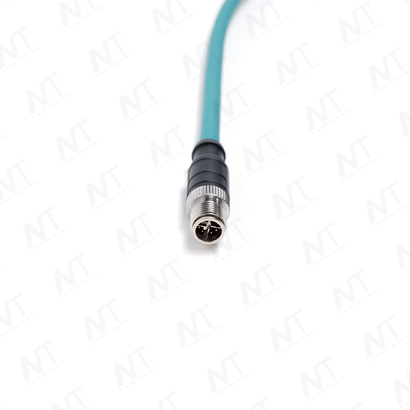 حزمة أسلاك الأجهزة الطبية الصناعية إيثرنت (قابس طيران دائري من RJ45 إلى M12)