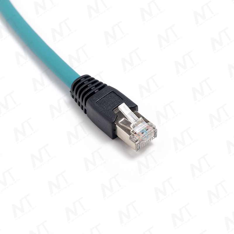 حزمة أسلاك الأجهزة الطبية الصناعية إيثرنت (قابس طيران دائري من RJ45 إلى M12)
